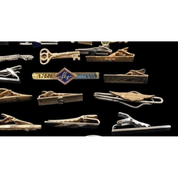 Vintage Men’s Tie Money Clip Lot – Mixed Brands & Eras Robbins Co. Attleboro - Picture 6 of 9